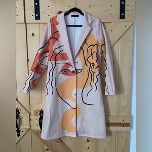 Long coat w/ abstract design 🔥🔥
